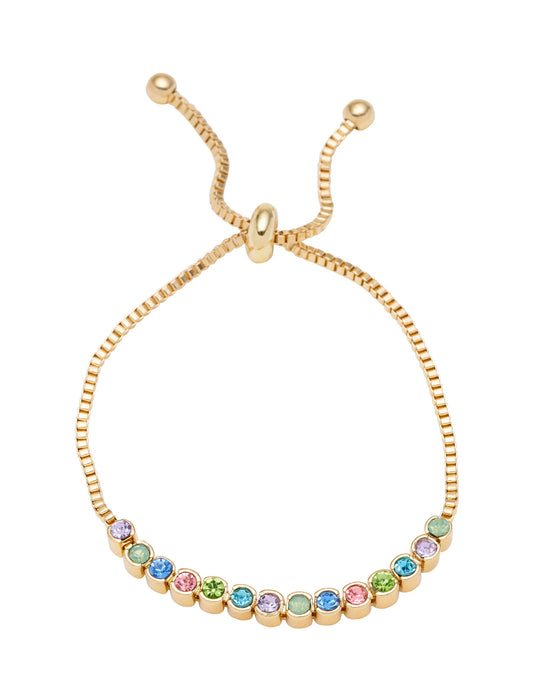 FINE STONE SET SLIDER BRACELET