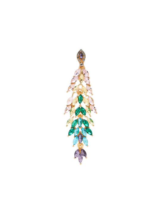 FEATHER STONE DROP EARRING