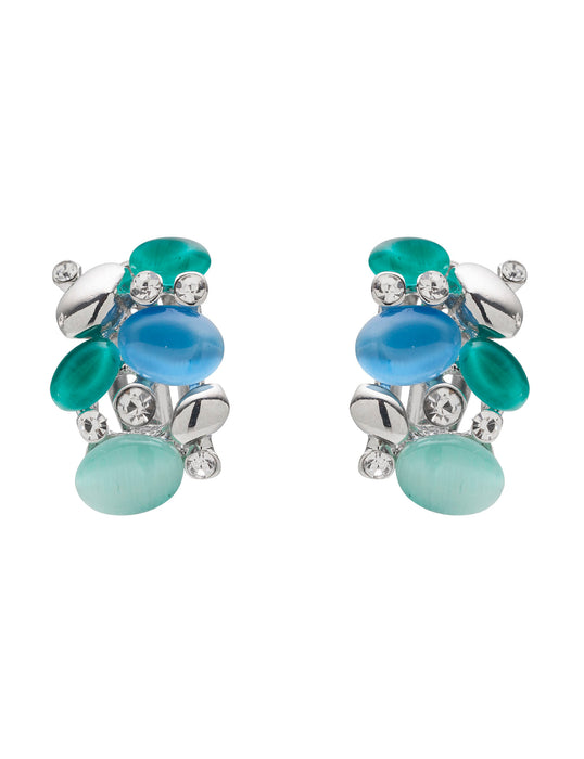 GEM CLUSTER CLIP ON EARRING