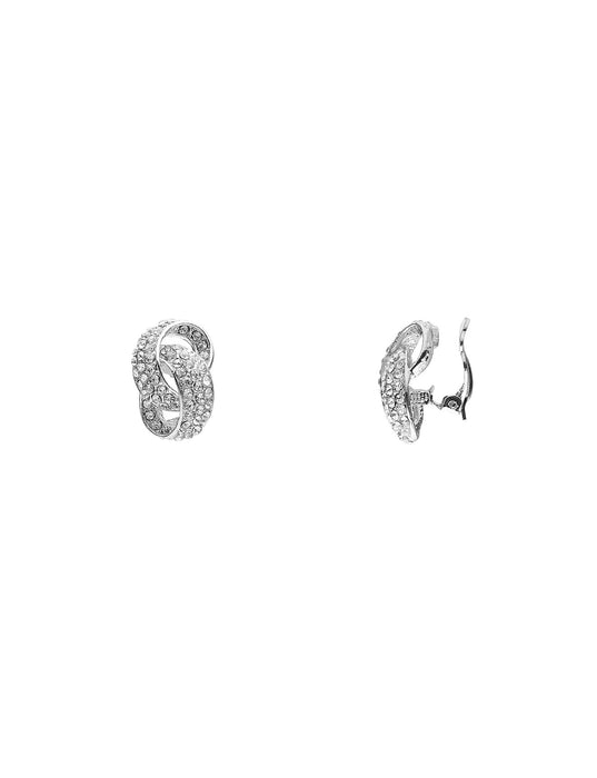 INTERLOCK CRYSTAL STONE EARRING