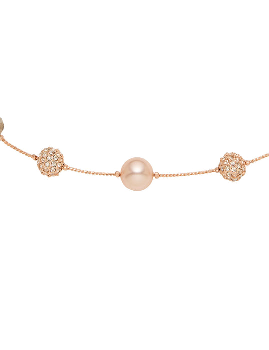 PAVE PEARL & GLASS NECKLACE