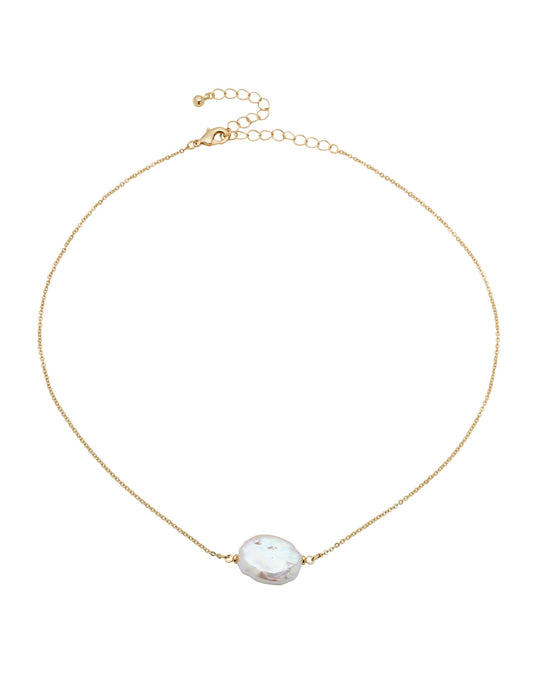 BAROQUE PEARL GOLD PLATED NECKLACE