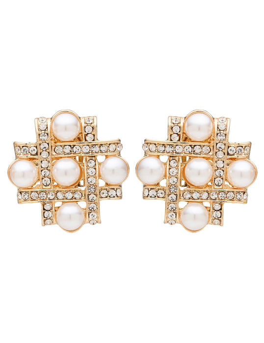 PEARLITE HATCH CLIP ON EARRING