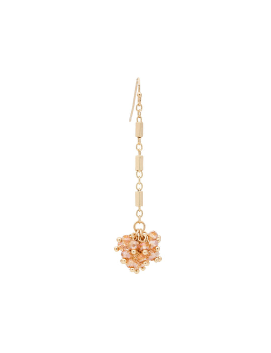 BEAD CLUSTER LINEAR EARRING