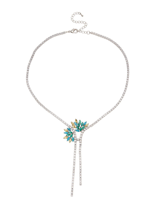 FLEUR DIAMANTÉ LARIAT NECKLACE