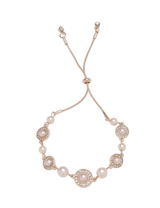 HALO CRYSTAL & PEARL BRACELET