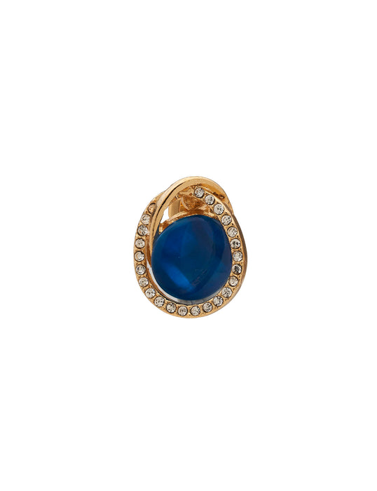CAT EYE STONE CLIP ON EARRING