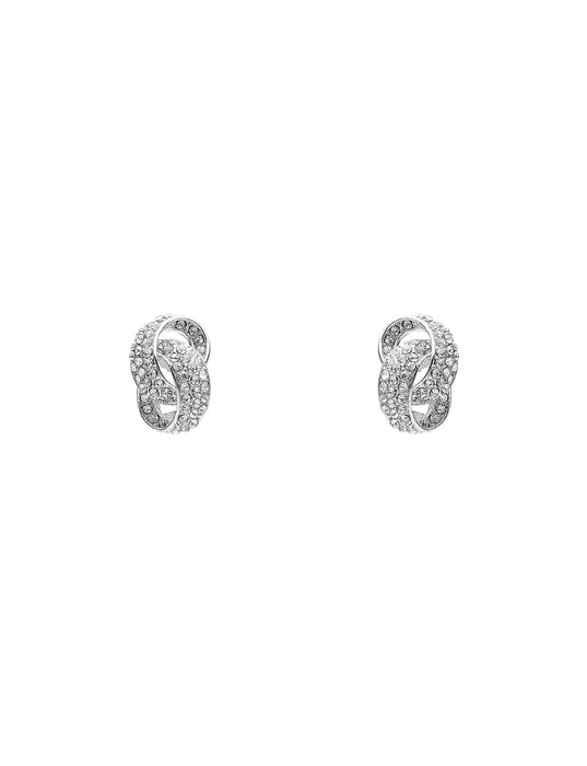 INTERLOCK CRYSTAL STONE EARRING