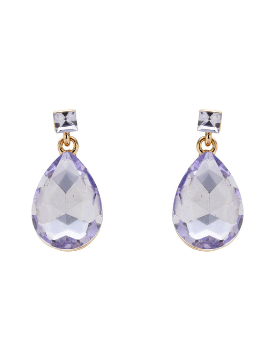 TEARDROP & SQUARE COLOUR EARRING
