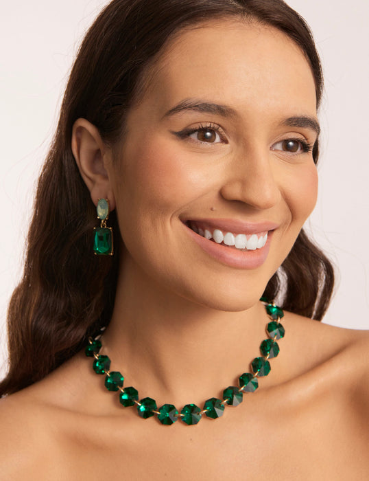 CUSHION STONE DROP EARRING