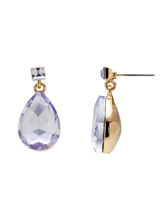 TEARDROP & SQUARE COLOUR EARRING