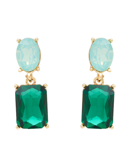 CUSHION STONE DROP EARRING