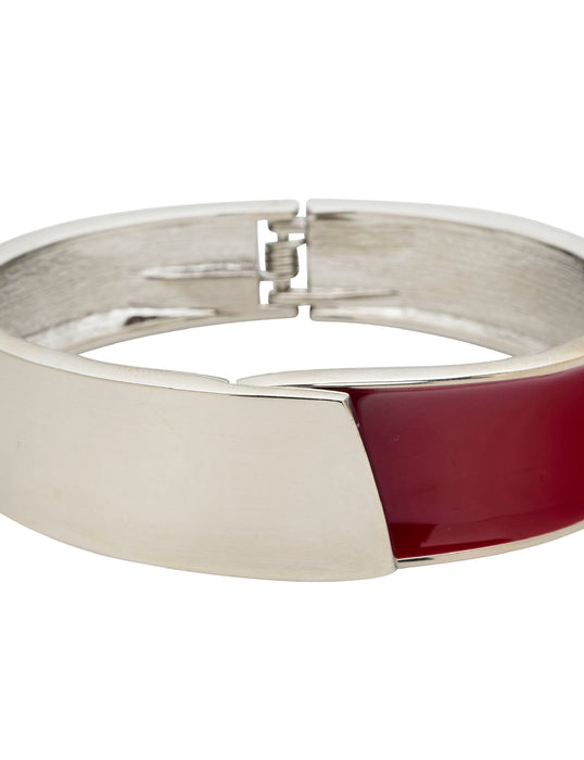 HALF ENAMEL HINGE BANGLE