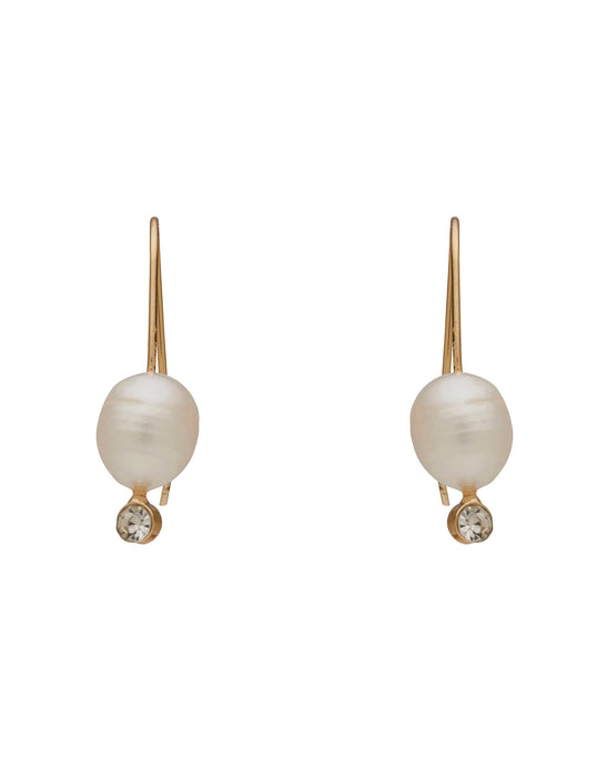 PEARL DROP CRYSTAL EARRING