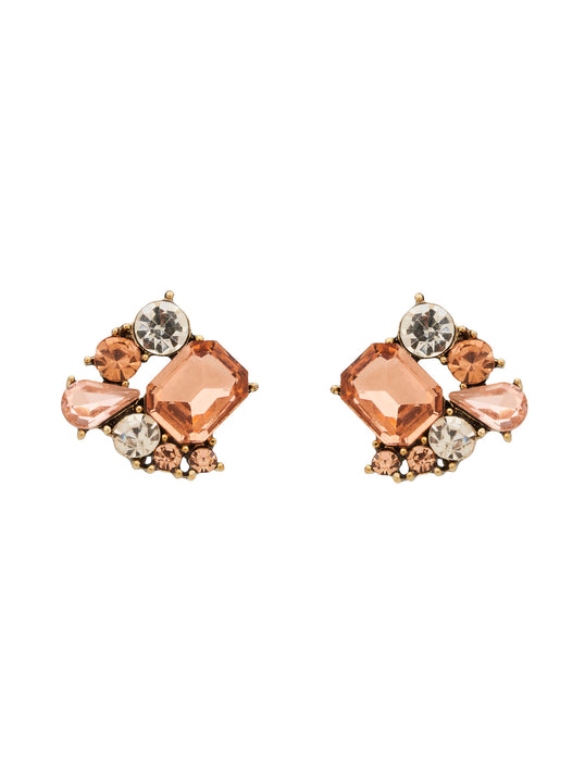 REGENCY GEM CLUSTER STUD EARRING