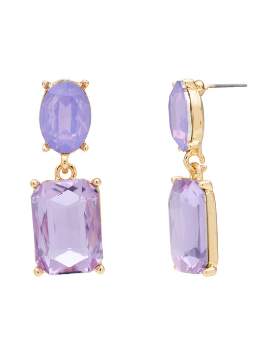 CUSHION STONE DROP EARRING