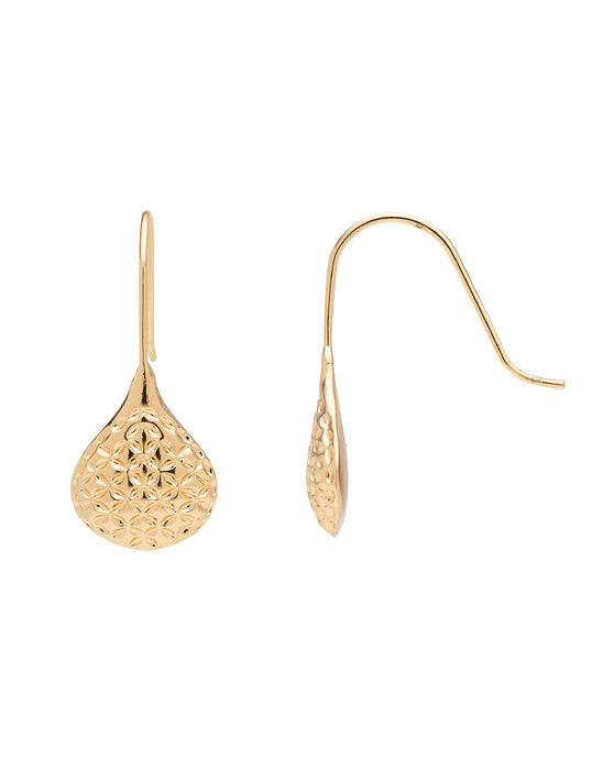 TEXTURED TEAR DROP EARRING
