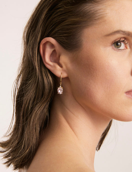 OVAL POP DROP EARRING