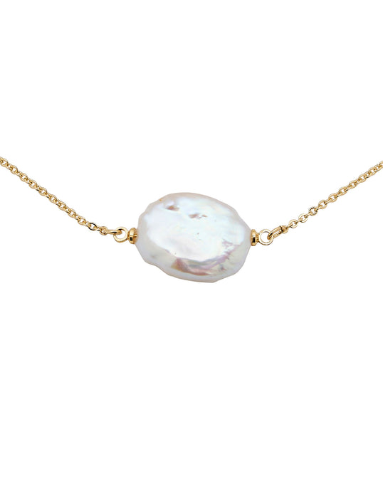 BAROQUE PEARL GOLD PLATED NECKLACE