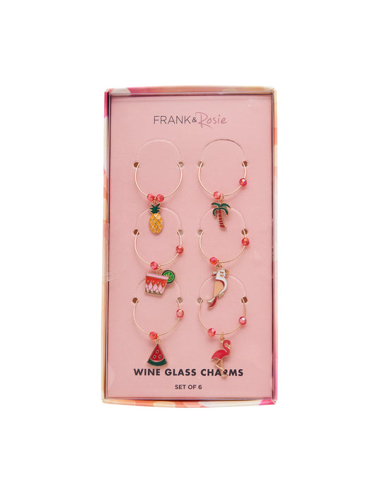 Frank & Rosie Wine Charms