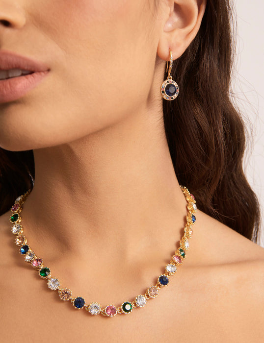 CROWN JEWELS MULTI STONE SET NECKLACE