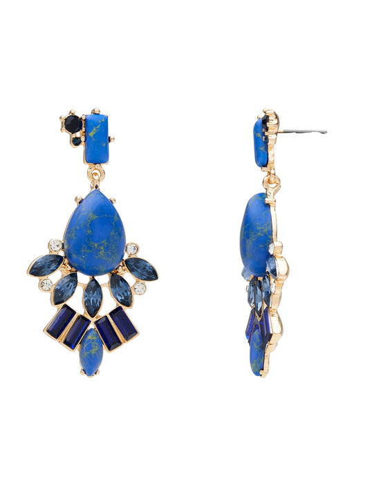 NOUVEAU BIJOU CLUSTER DROP EARRING