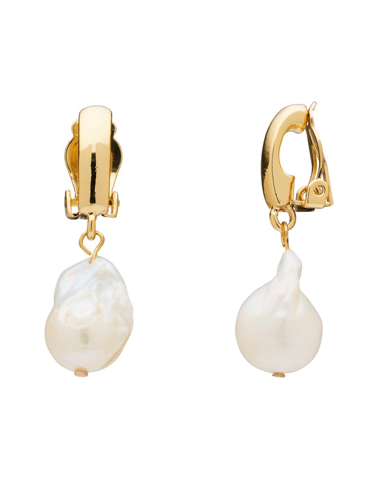 BAROQUE PEARL GOLD PLATED EARRING