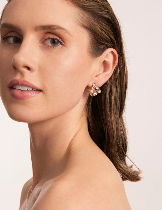 REGENCY GEM CLUSTER STUD EARRING