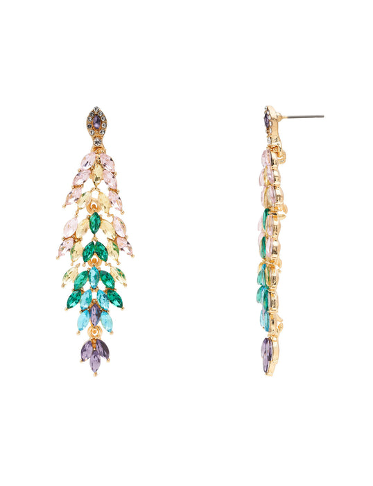 FEATHER STONE DROP EARRING