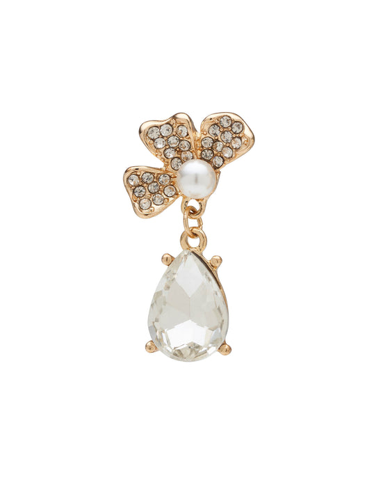 VINTAGE BLOOM PETAL & STONE EARRING