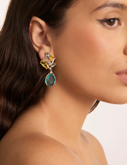 FLORAL WRAP DROP EARRING