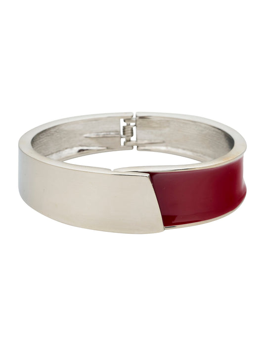 HALF ENAMEL HINGE BANGLE