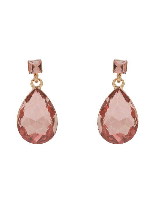 TEARDROP & SQUARE COLOUR EARRING