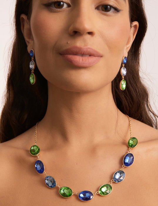 PERIGIAN STONE MIX DROP EARRING