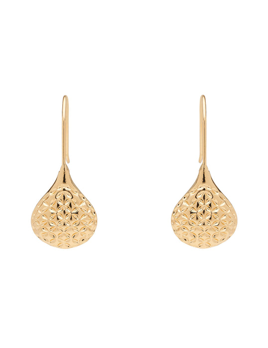 TEXTURED TEAR DROP EARRING