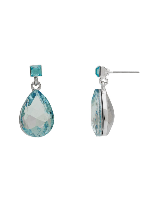 TEARDROP & SQUARE COLOUR EARRING