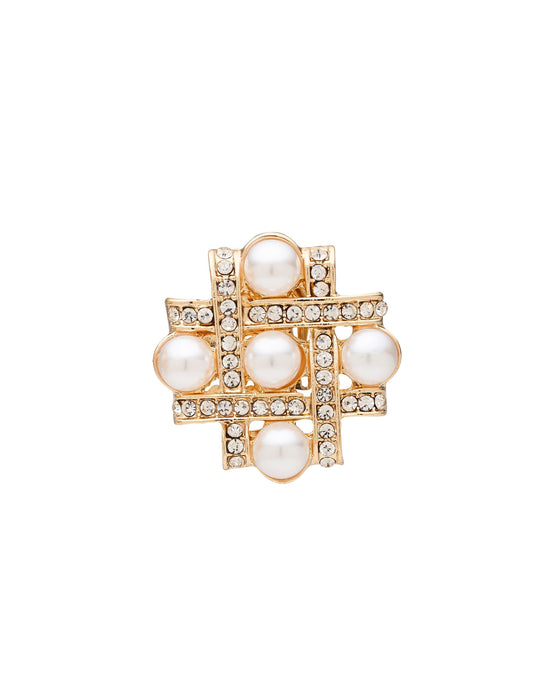 PEARLITE HATCH CLIP ON EARRING