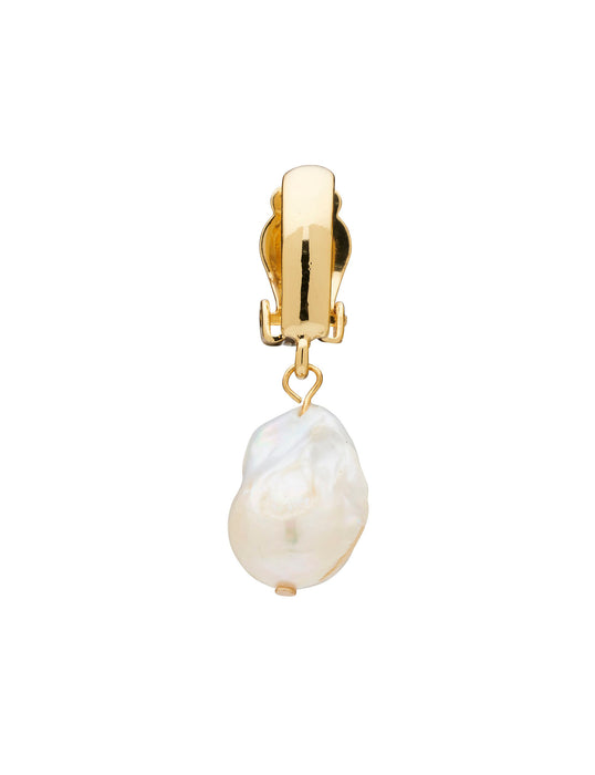 BAROQUE PEARL GOLD PLATED EARRING
