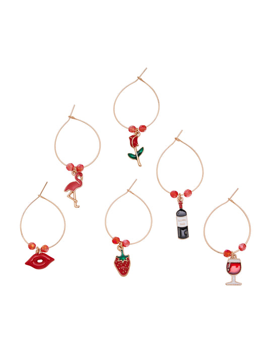Frank & Rosie Wine Charms