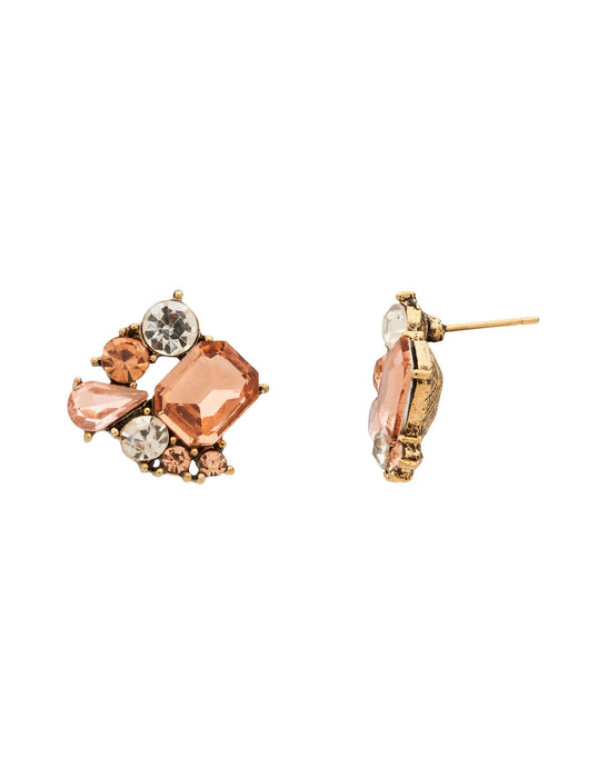 REGENCY GEM CLUSTER STUD EARRING