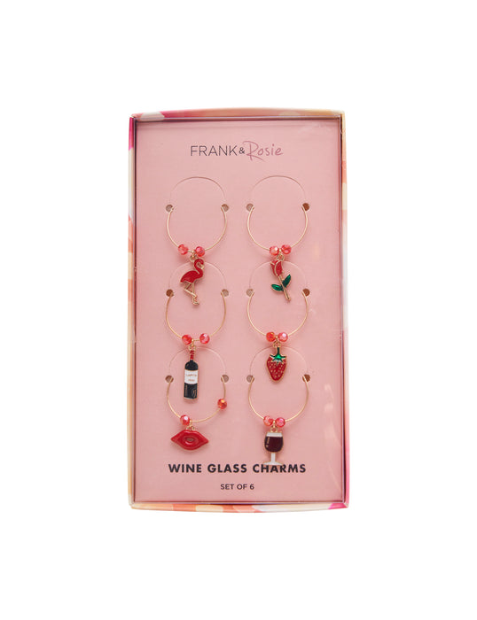 Frank & Rosie Wine Charms