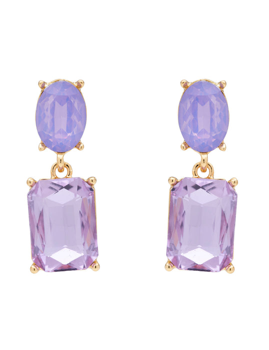 CUSHION STONE DROP EARRING