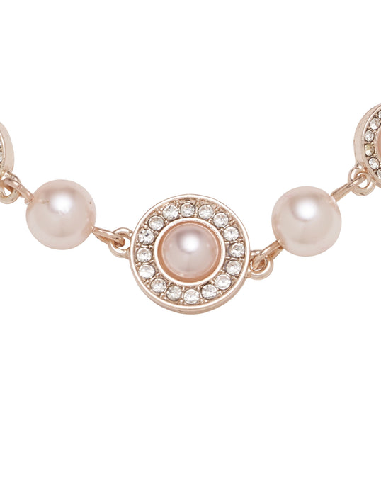 HALO CRYSTAL & PEARL BRACELET