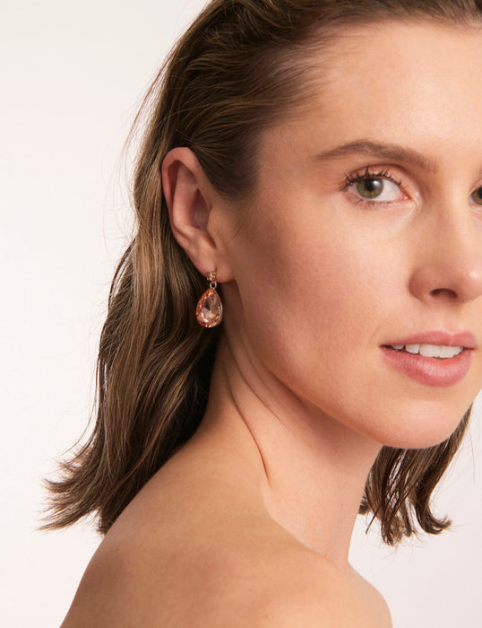 TEARDROP & SQUARE COLOUR EARRING