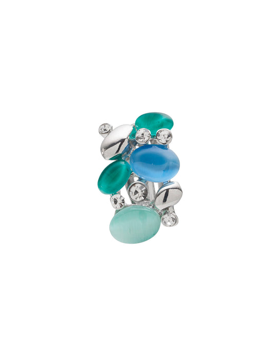 GEM CLUSTER CLIP ON EARRING