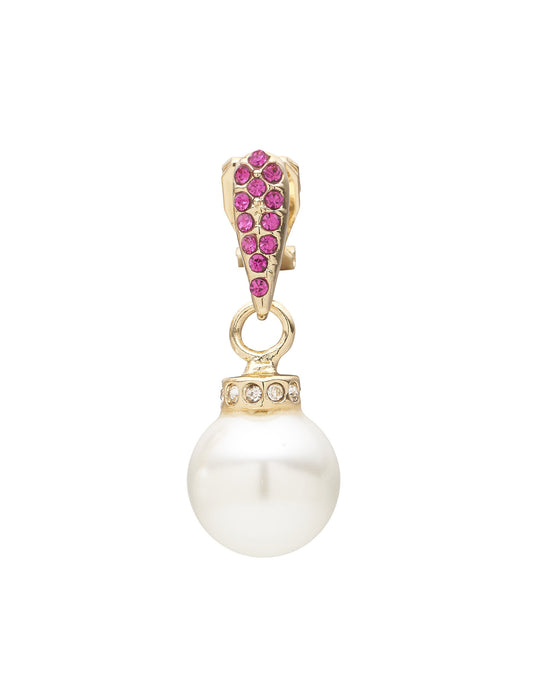 CRYSTAL PEARL CLIP ON EARRING