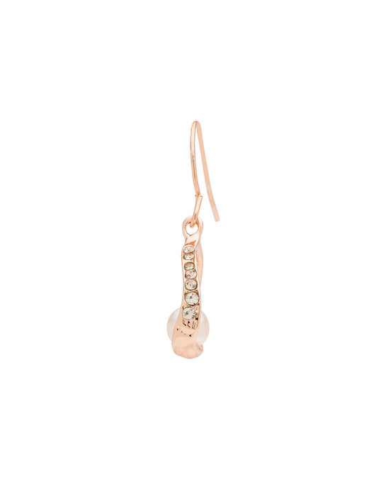 TRAPEZE DECO PEARL EARRING