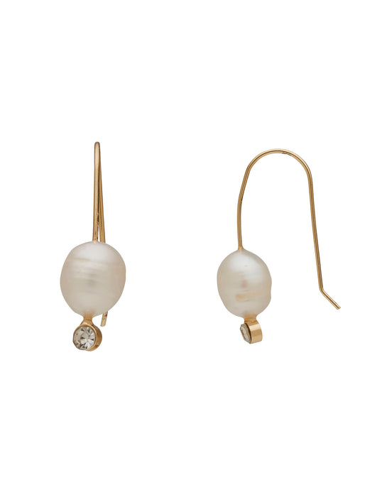 PEARL DROP CRYSTAL EARRING