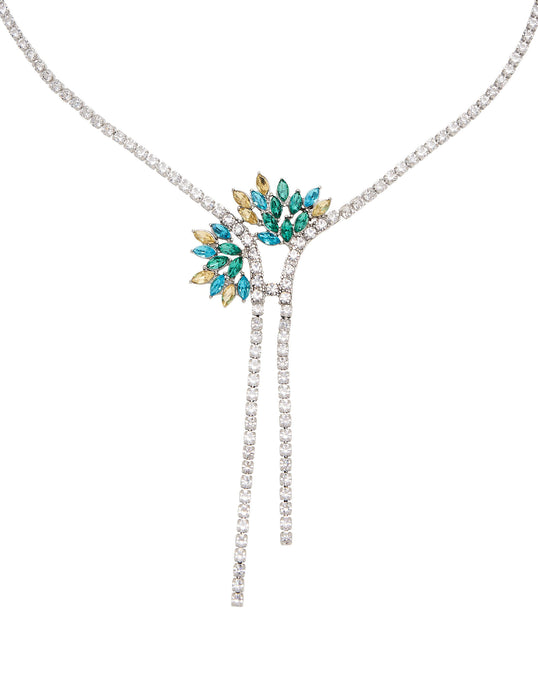 FLEUR DIAMANTÉ LARIAT NECKLACE