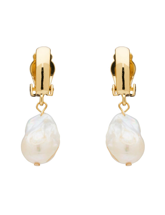 BAROQUE PEARL GOLD PLATED EARRING